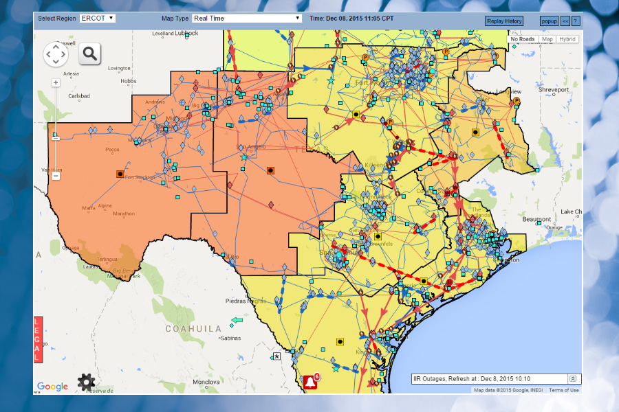 ERCOT Coverage Map